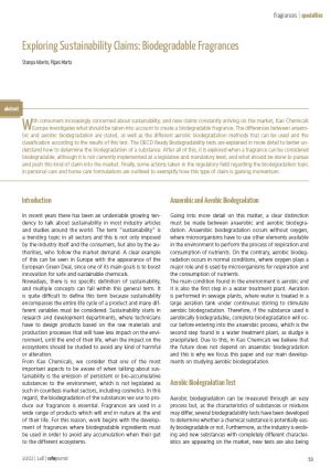 Exploring Sustainability Claims: Biodegradable Fragrances 