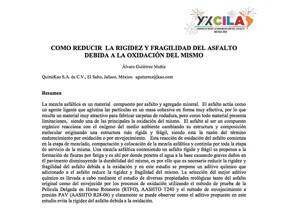 Cómo reducir la rigidez y fragilidad del asfalto debida a la oxidación del mismo